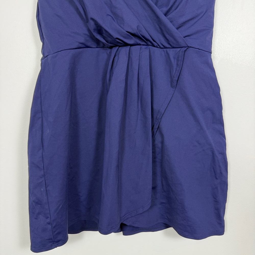 Lands’ End Navy Swim Dress Size Large Built-In Bra Tummy Control NWOT Modest - Picture 6 of 7